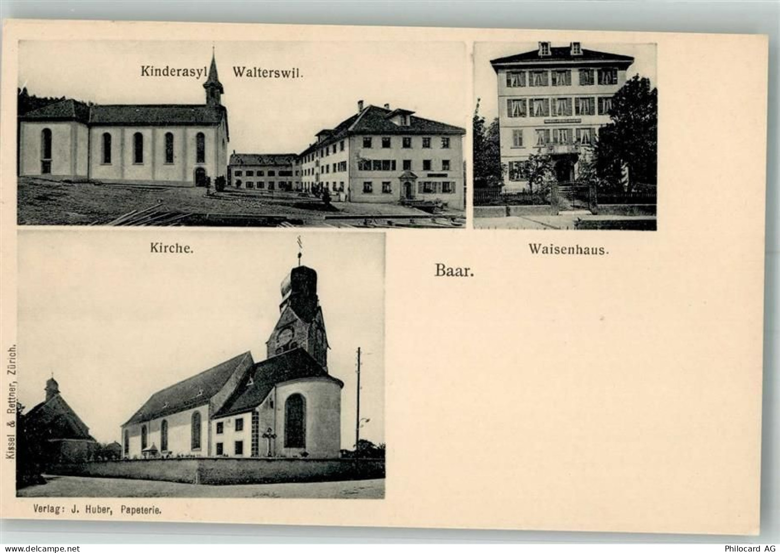 6340 Baar Foto AK Kinderheim Kirche - 13306167