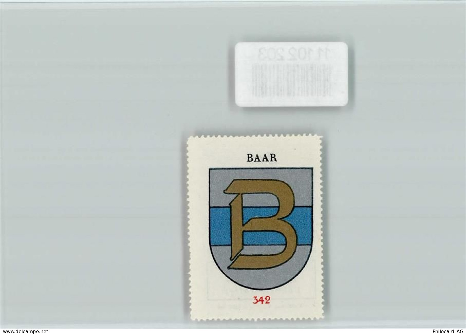 6340 Baar - Vignette Wappen Kaffee Hag ca 1920-1940 - 11102203