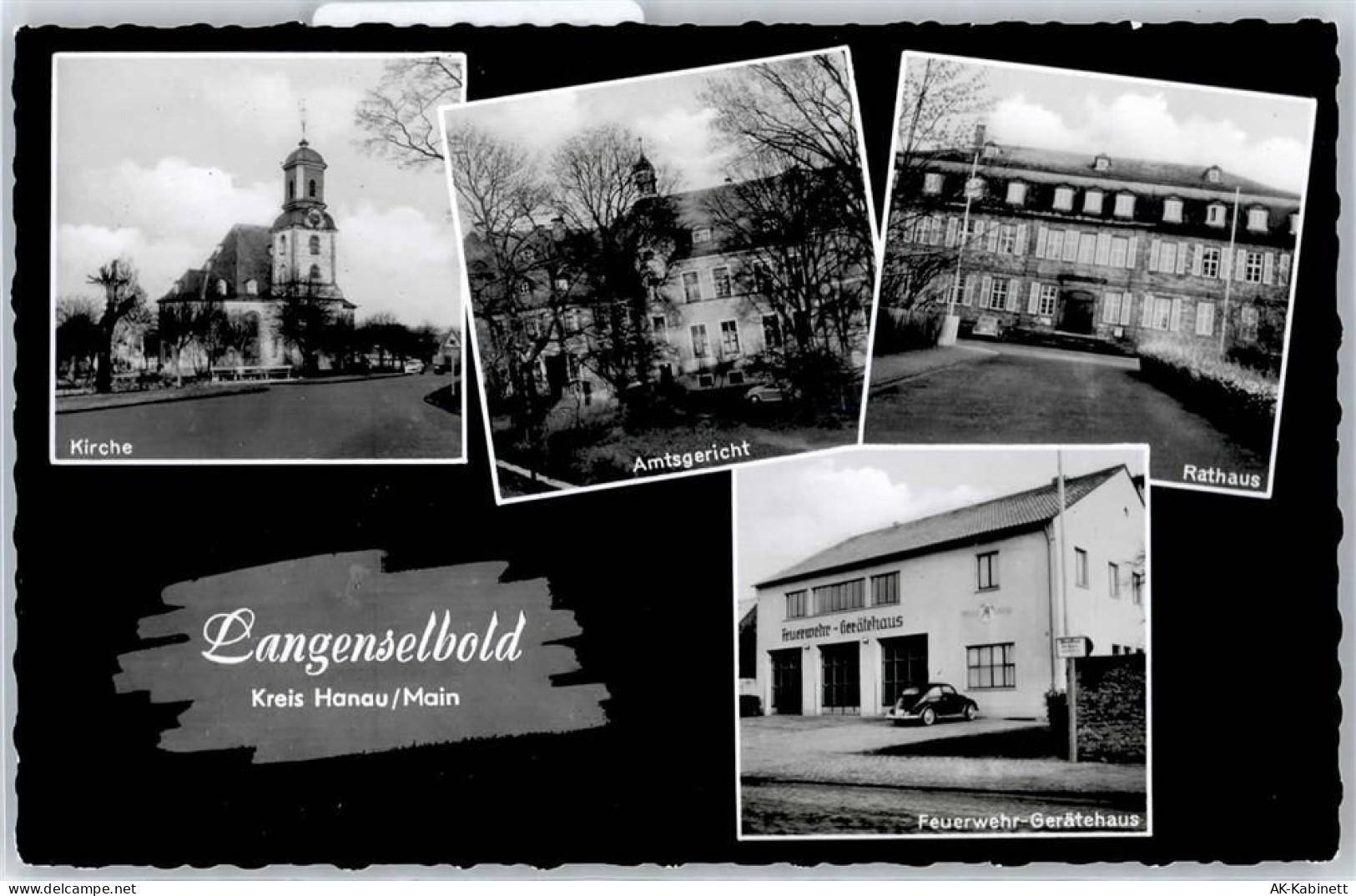 63505 W6456 Langenselbold - Kirche, Amtsgericht, Rathaus, Feuerwehr-Gerä... - 51096154