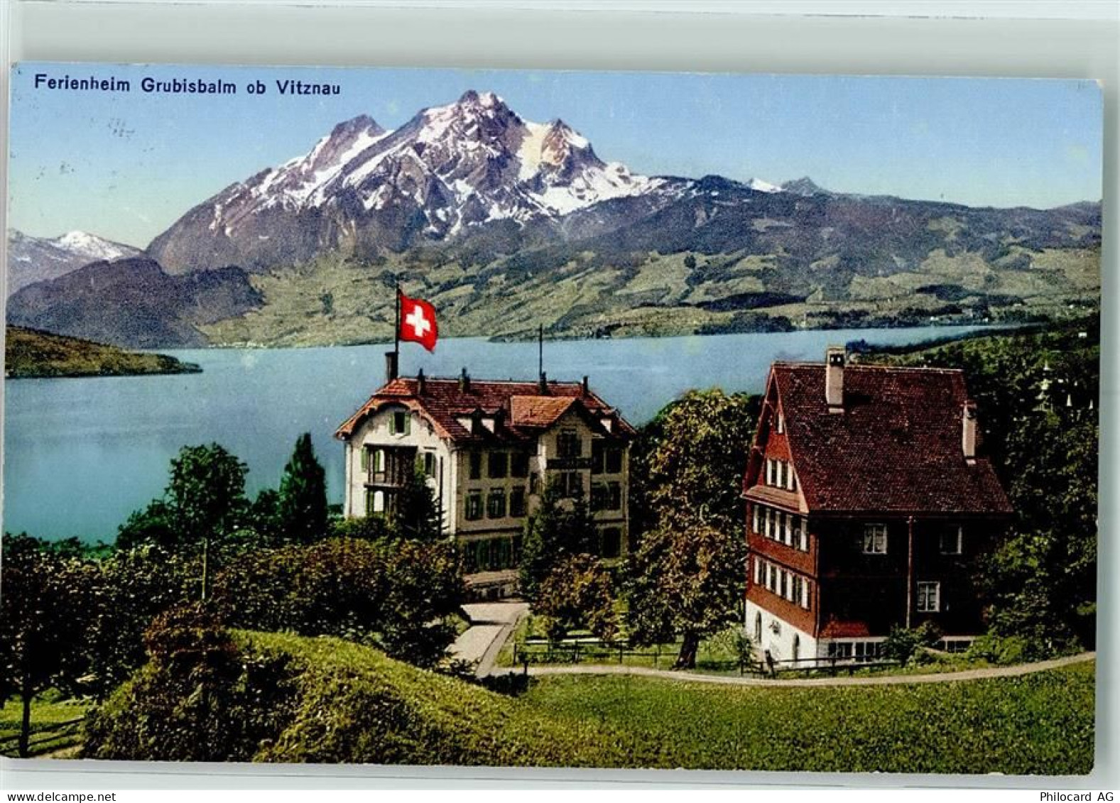 6354 Vitznau 1930 - Ferienheim Grubisbalm ob Vitznau Wappen - 10302615