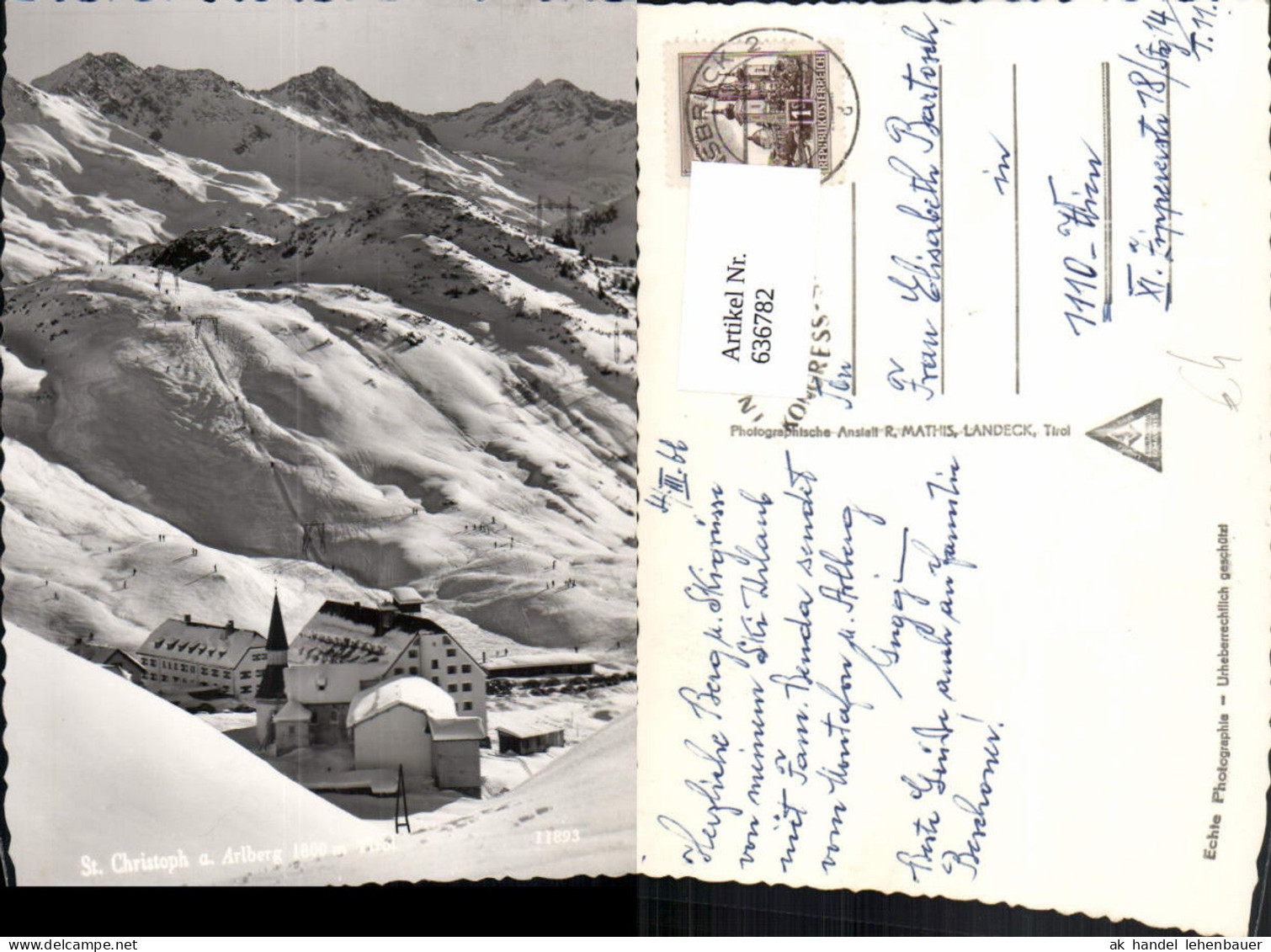636782,Foto Ak St. Christoph am Arlberg St. Anton am Arlberg Winteransicht