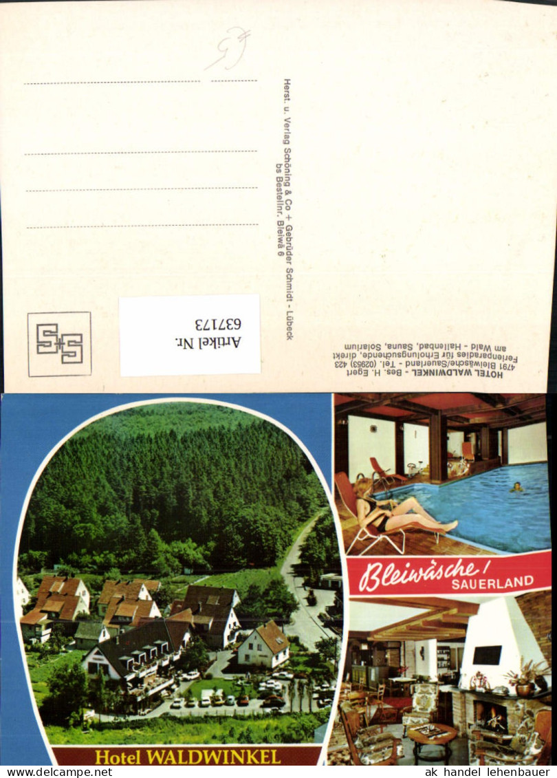 637173,Mehrbild Ak Bleiwäsche Sauerland Hotel Waldwinkel Bad Wünnenberg