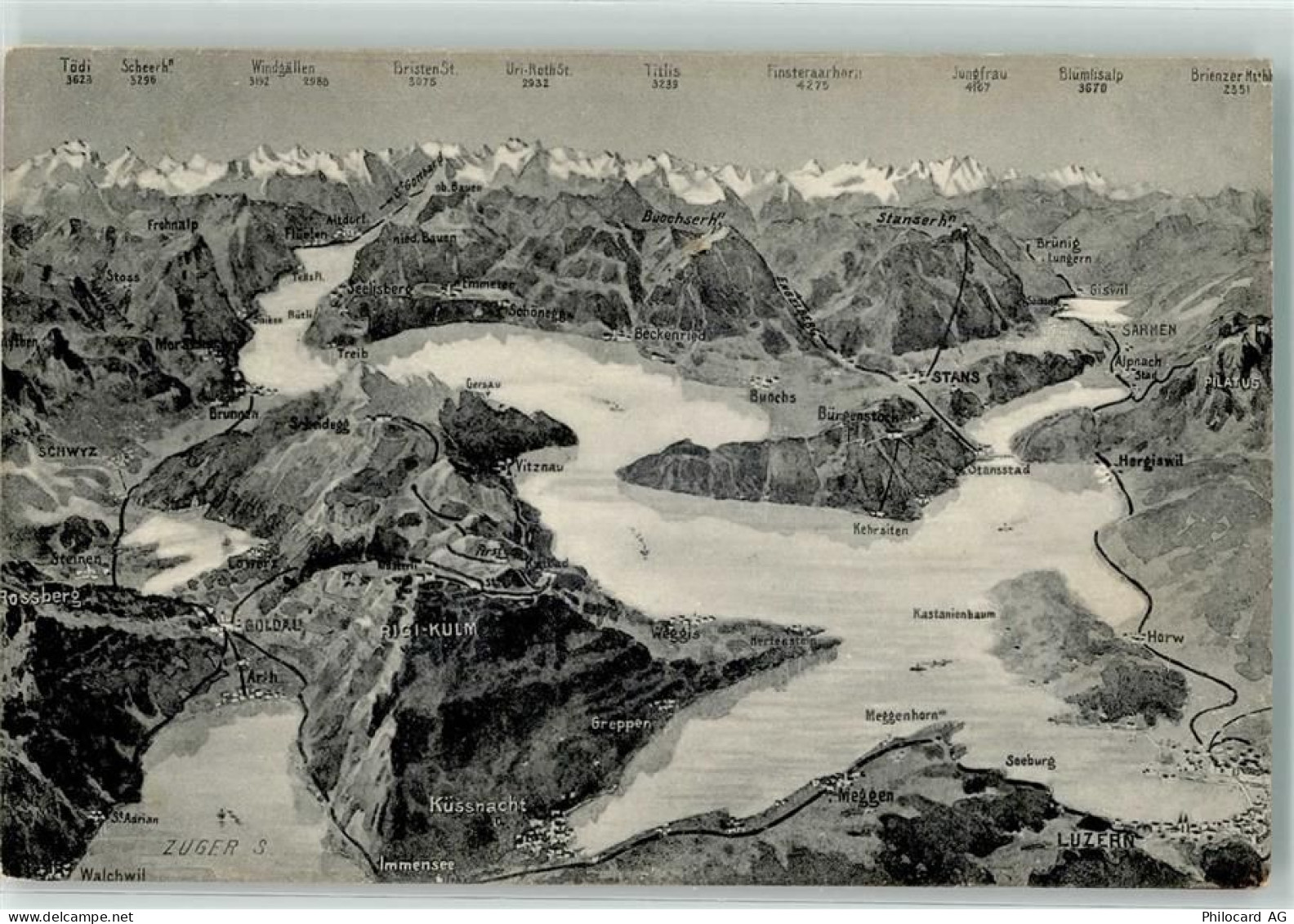 6374 Buochs - Vierwaldstättersee Vogelschau Zugersee - 39497845