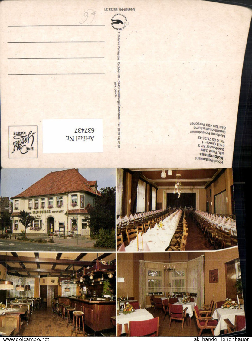 637437,Mehrbild Ak Greven Hotel Kolpinghaus