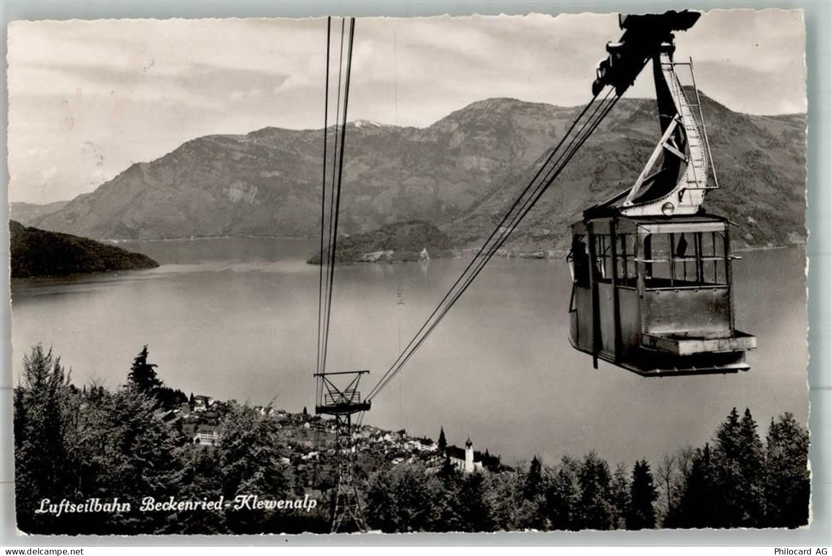 6375 Beckenried 1952 Foto AK Seilbahn Beckenried-Klewenalp - 38024958