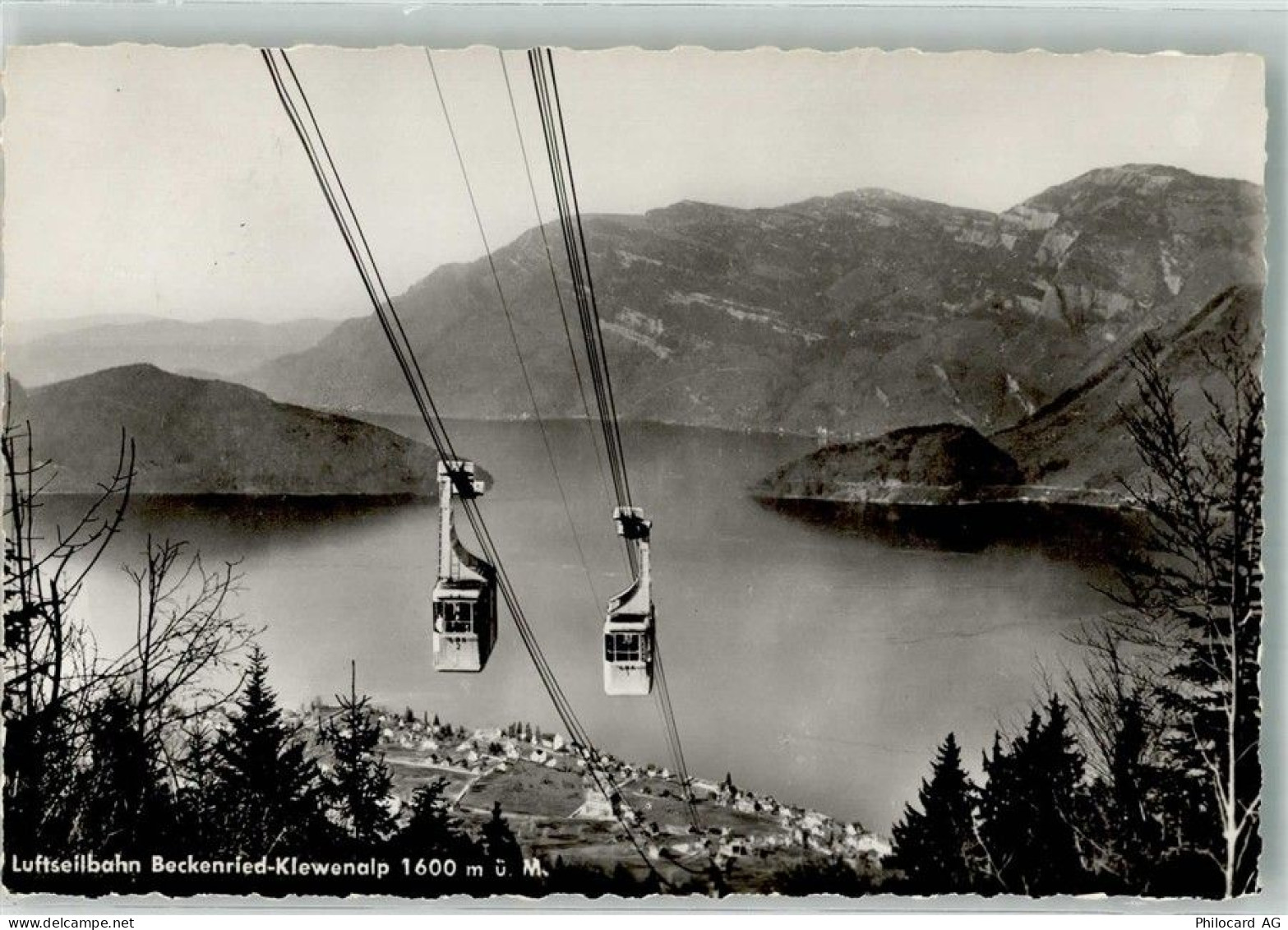 6375 Beckenried 1960 Foto AK Seilbahn Beckenried-Klewenalp - 38221214