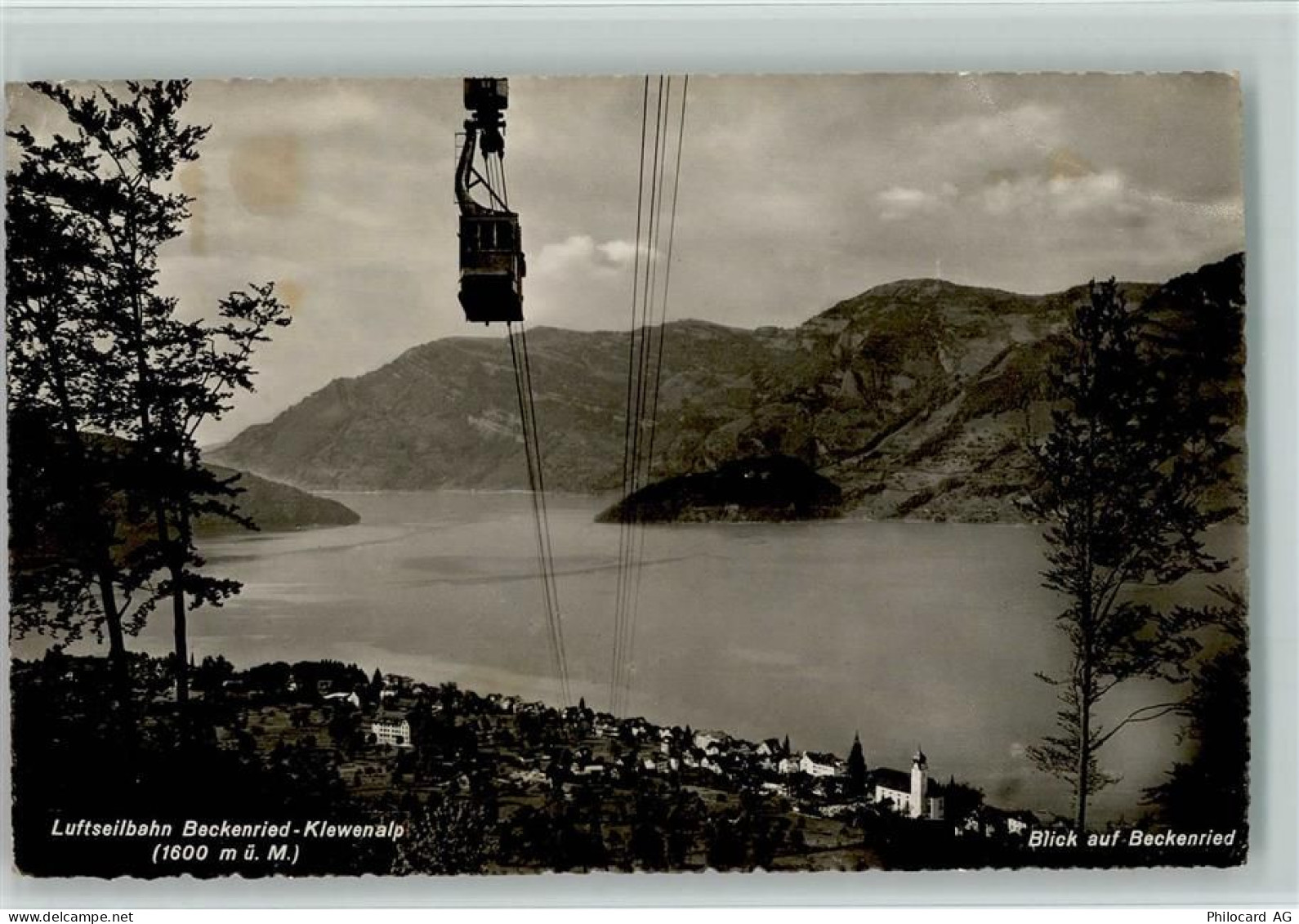 6375 Beckenried - Luftseilbahn Beckenried-Klewenalp Blick auf Beckenried... - 11093801