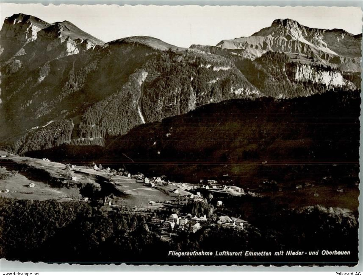 6376 Emmetten - Fliegeraufnahme Luftkurort Emmetten mit Nieder- und Ober... - 11058603