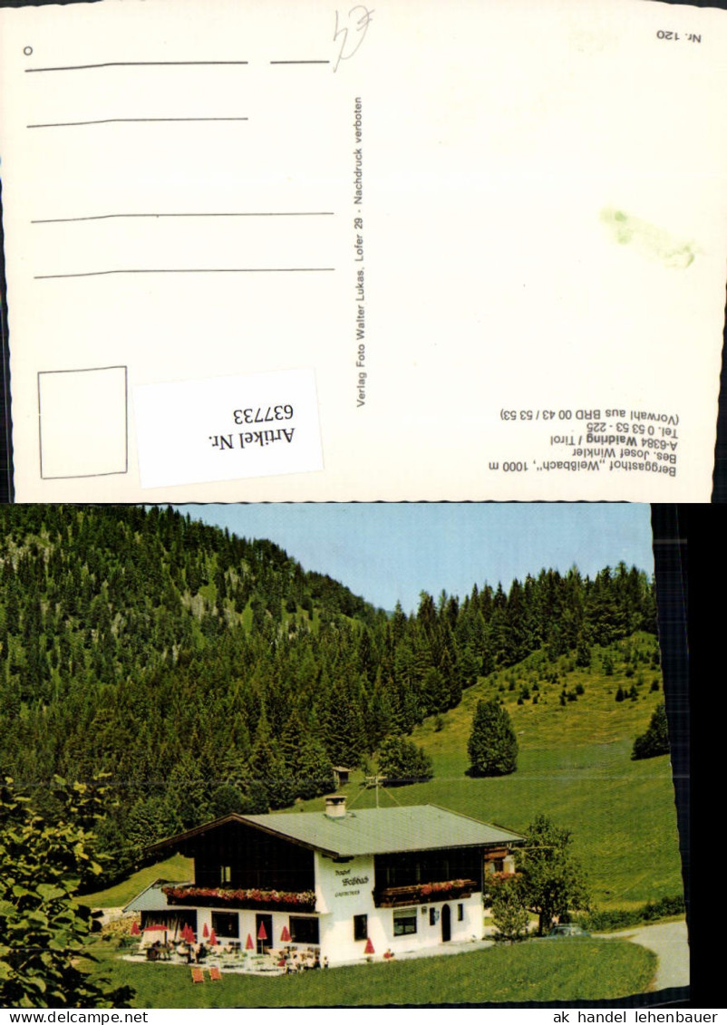 637733,Waidring Berggasthof Weißbach