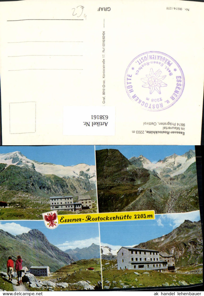 638161,Mehrbild Ak Prägraten am Großvenediger Essener-Rostockhütte