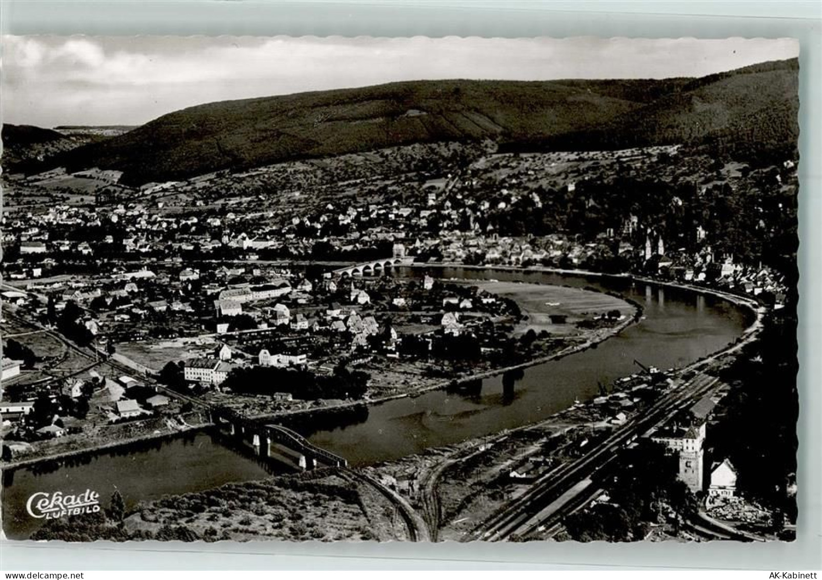 63897 W8760 Miltenberg - Fliegeraufnahme Brücke Main - 52304967