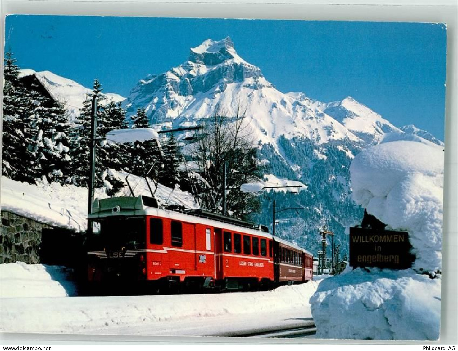 6390 Engelberg Winter Eisenbahn Luzern-Stans-Engelberg-Bahn - 39983588