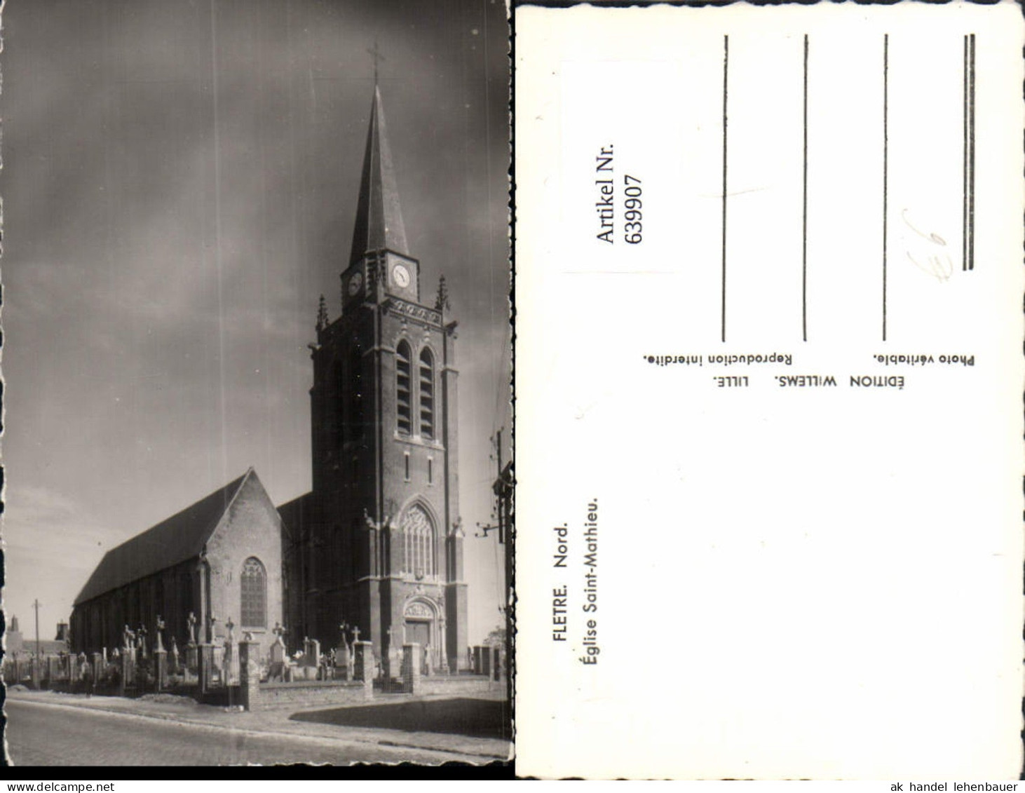639907,Foto Ak Fletre Nord Eglise Saint-Mathieu Kirche France