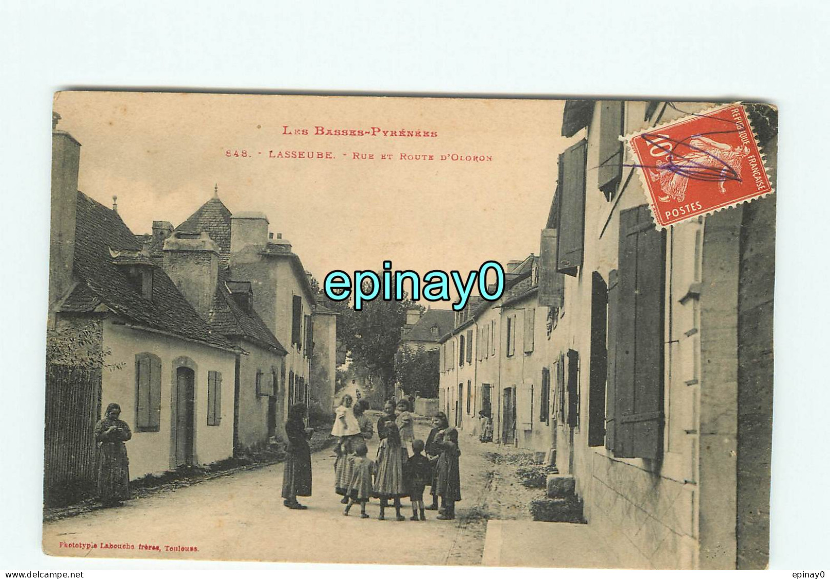 64 - LASSEUBE - rue et route d'oloron - édition Labouche