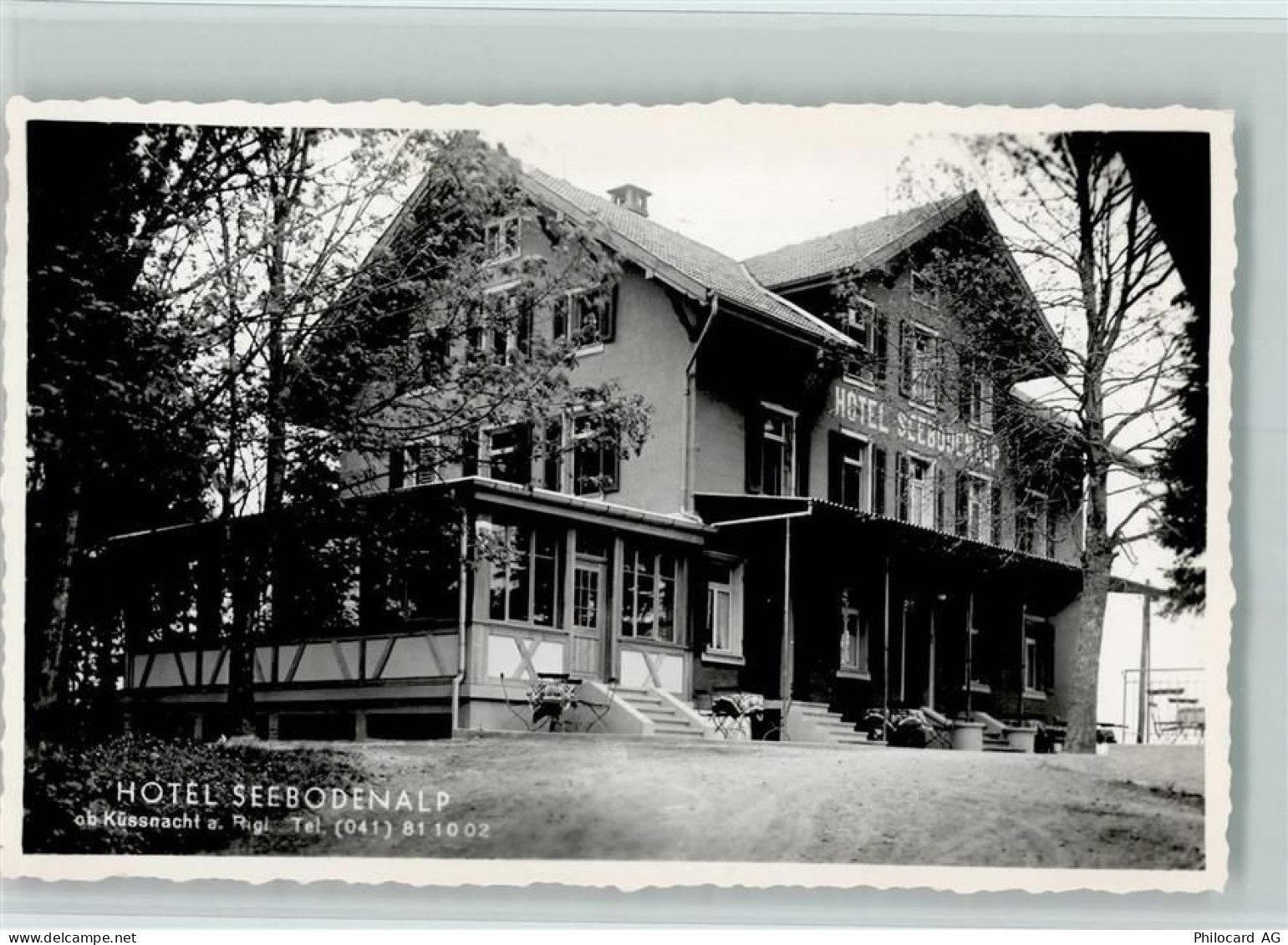 6403 Küssnacht am Rigi 1946 Foto AK Hotel Seebodenalp - 13097721