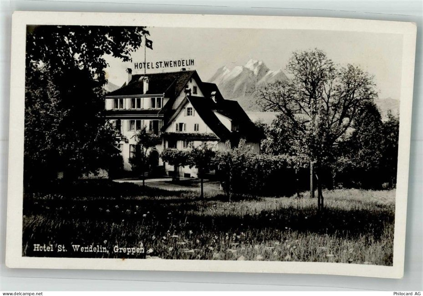 6404 Greppen 1940 Foto AK Hotel St. Wendelin - 14007551