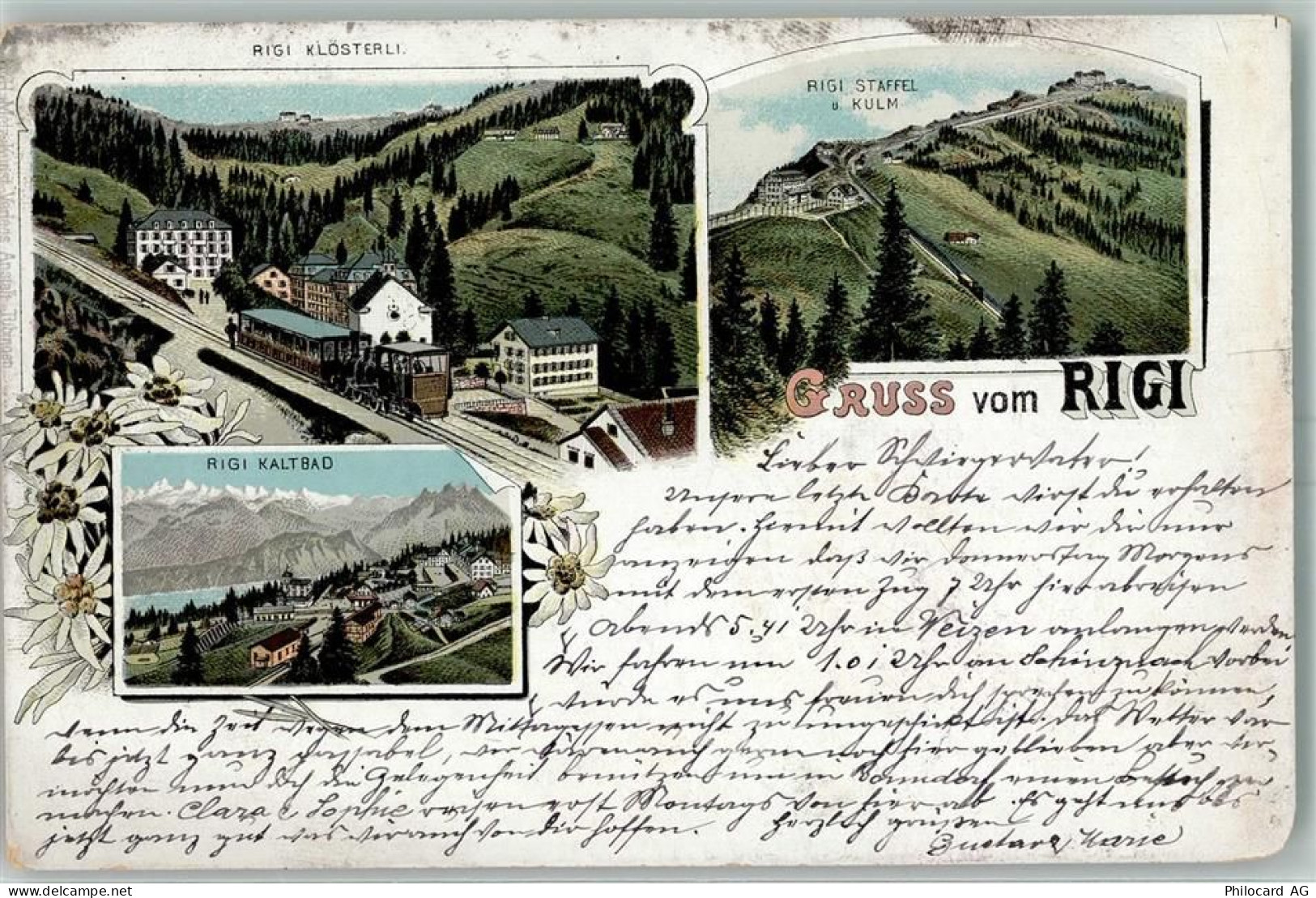 6410 Rigi Klösterli 1896 Lithographie Rigi Klösterle Rigi Staffel und Ku... - 13159098