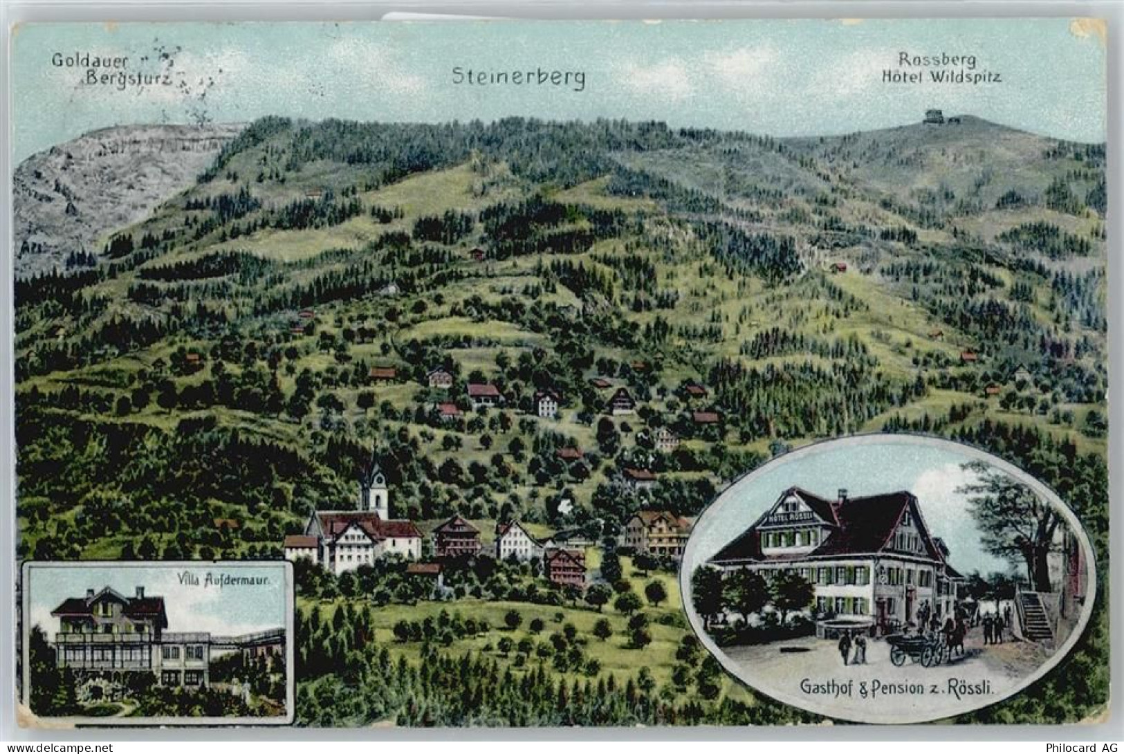6416 Steinerberg Künstlerkarte Gasthaus Pension zum Rössli , Villa Aufde... - 50714442