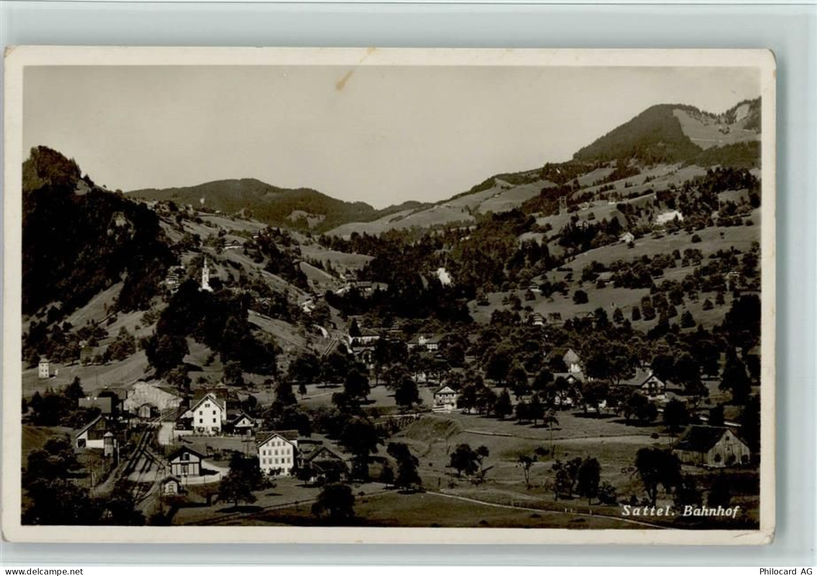 6417 Sattel - Bahnhof, Teilansicht, gute Erhaltung AK - 13077820
