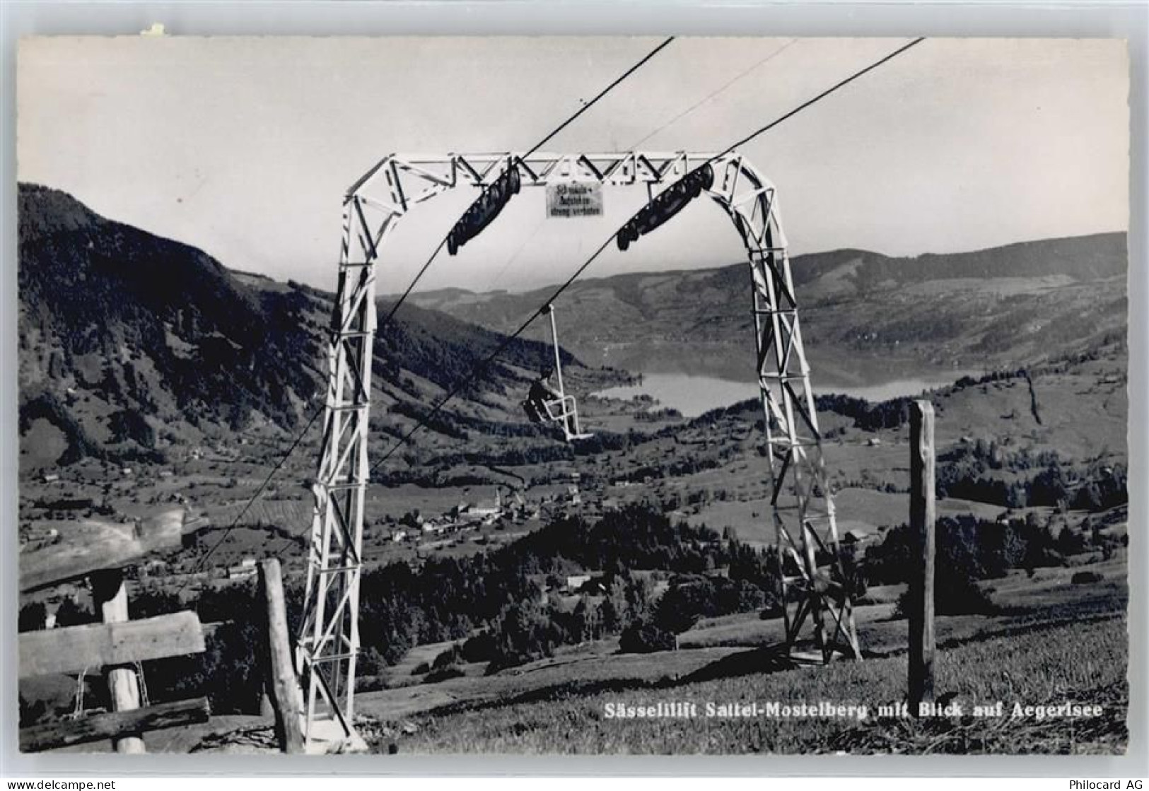 6417 Sattel Gebrauchsspuren Sessellift Mostelberg, Aegerisee - 50734168