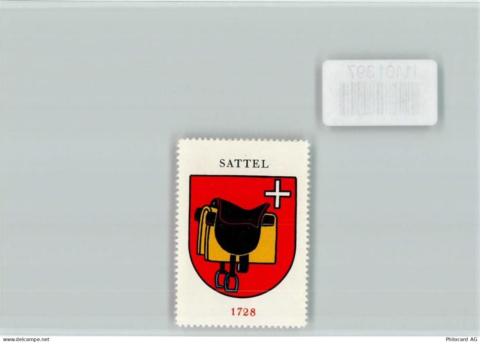 6417 Sattel - Vignette Wappen Kaffee Hag ca 1920-1940 Sattel - 11101397