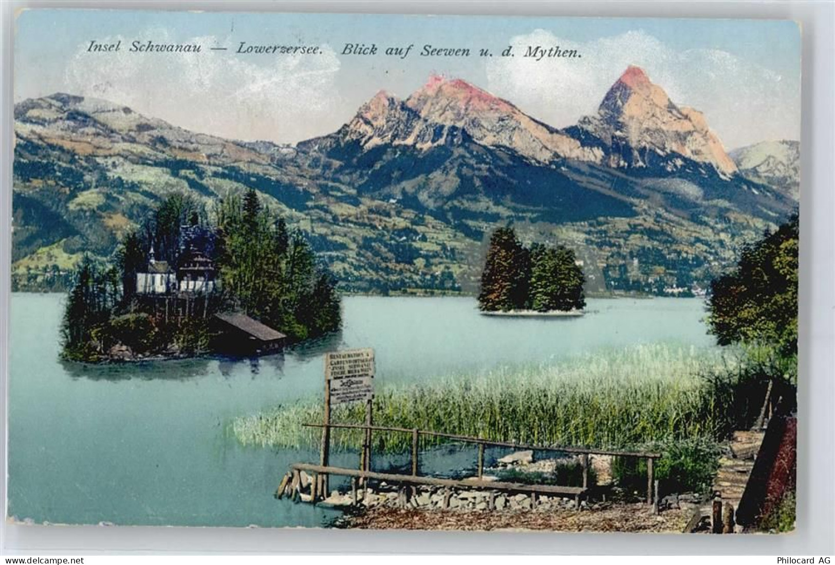 6424 Lauerz - Insel Schwanau, Lowerzersee, Seewen, Mythen - 50734263