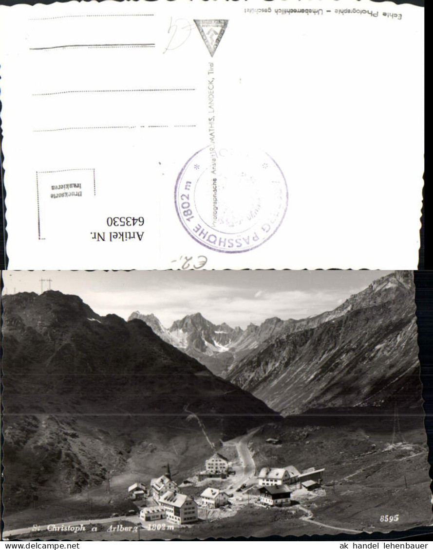 643530,Foto Ak Sankt Christoph am Arlberg St. Anton am Arlberg