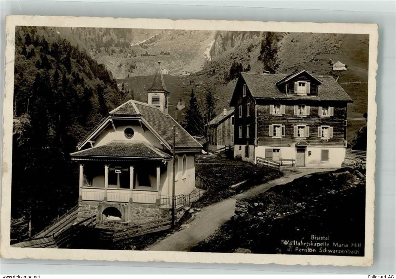 6436 Muotathal 1912 Foto AK Wallfahrts- Kapelle Maria Hilf Pension Schwa... - 10742248