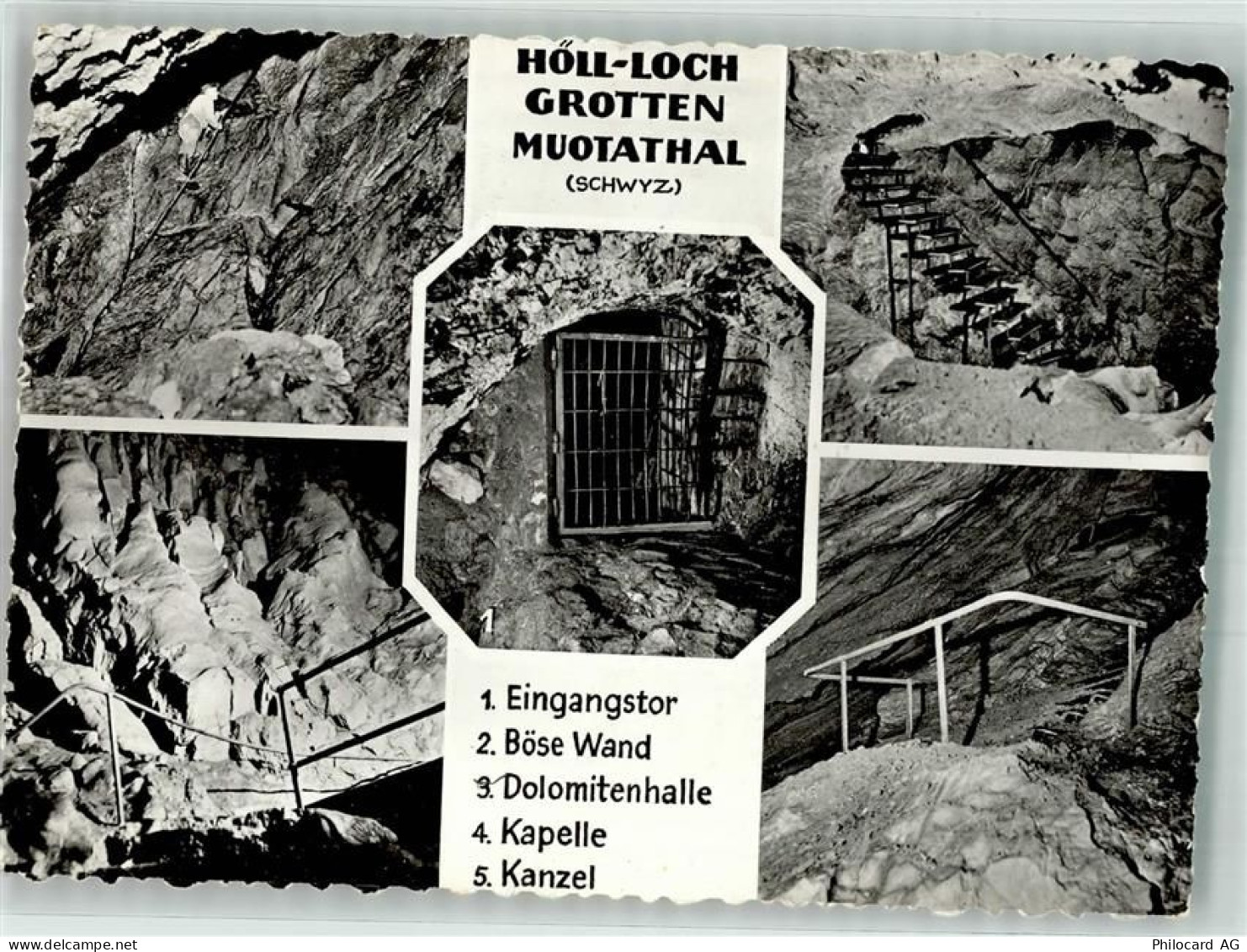 6436 Muotathal 1962 Foto AK Höhle Höll-Loch Muotathal - 38071819