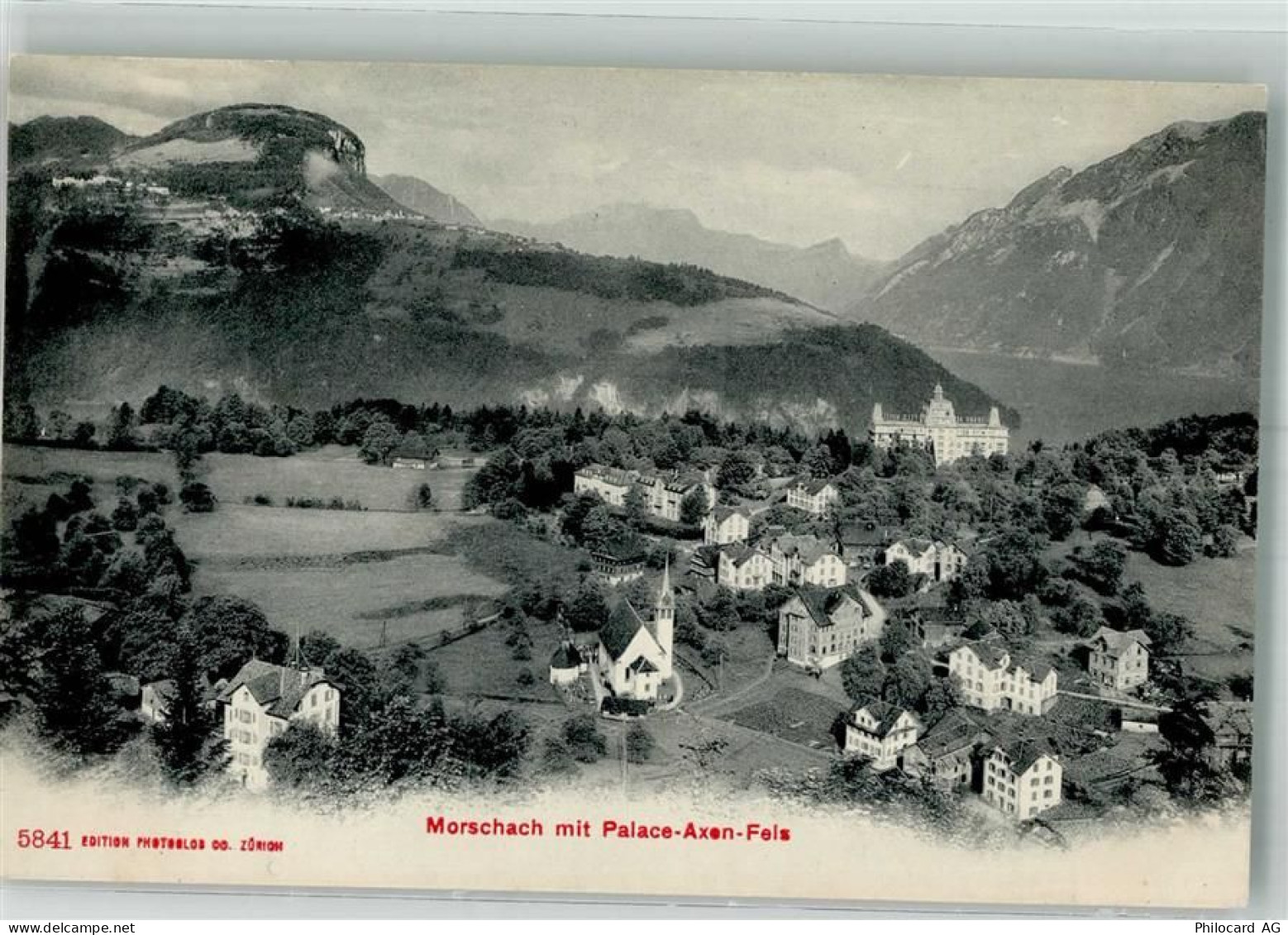 6443 Morschach Foto AK Palace Axen-Fels - 38194035