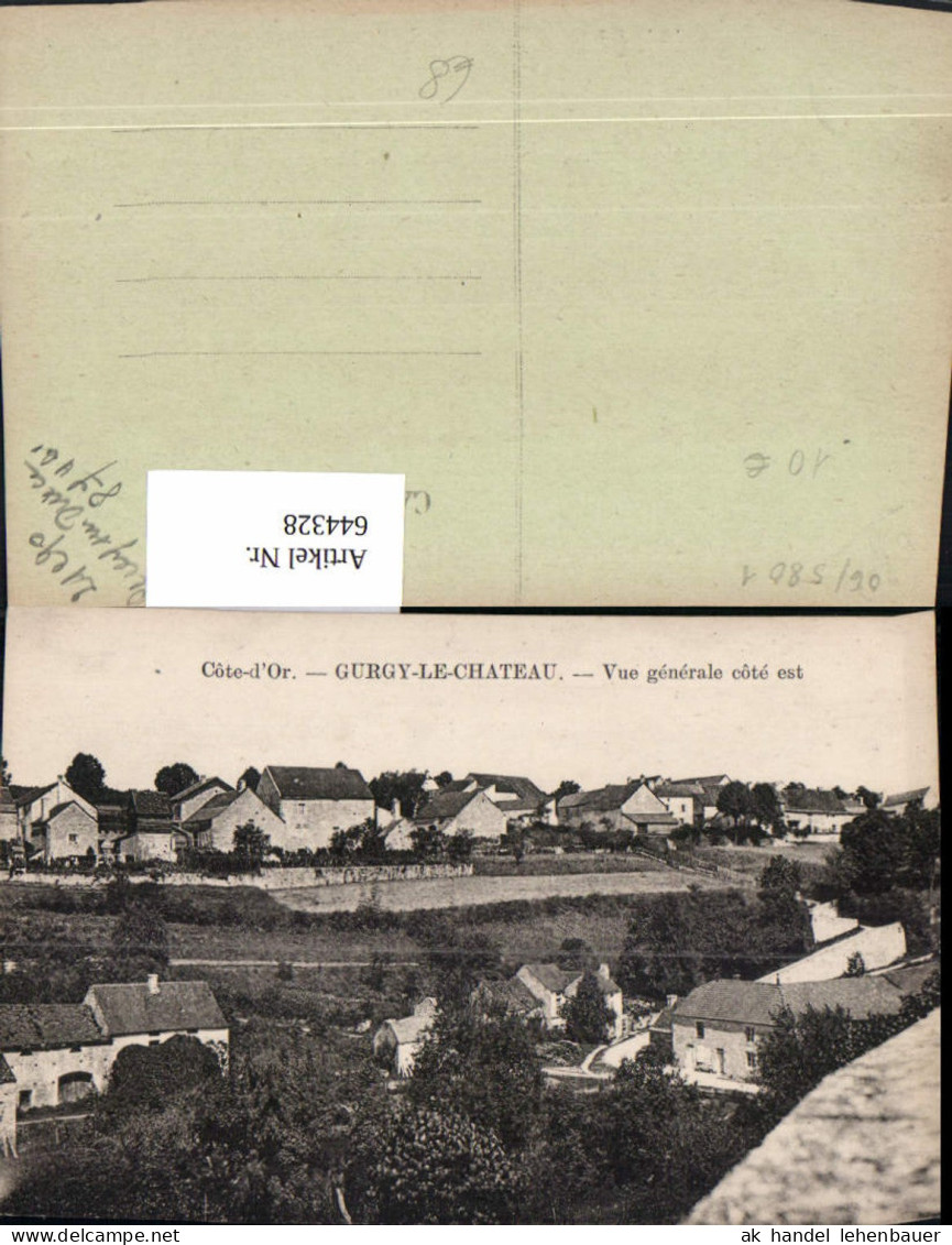 644328,Cote d Or Gurgy-le-Chateau Vue generale cote est France