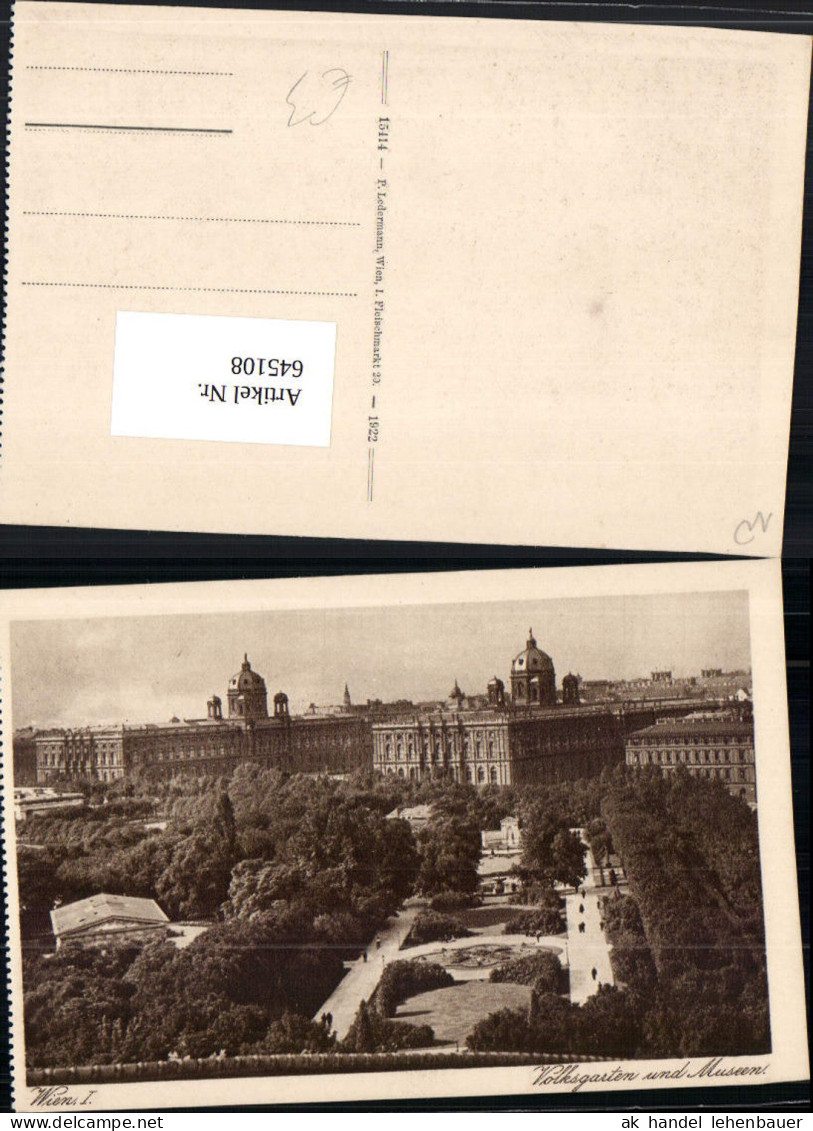 645108,Wien Volksgarten Museen