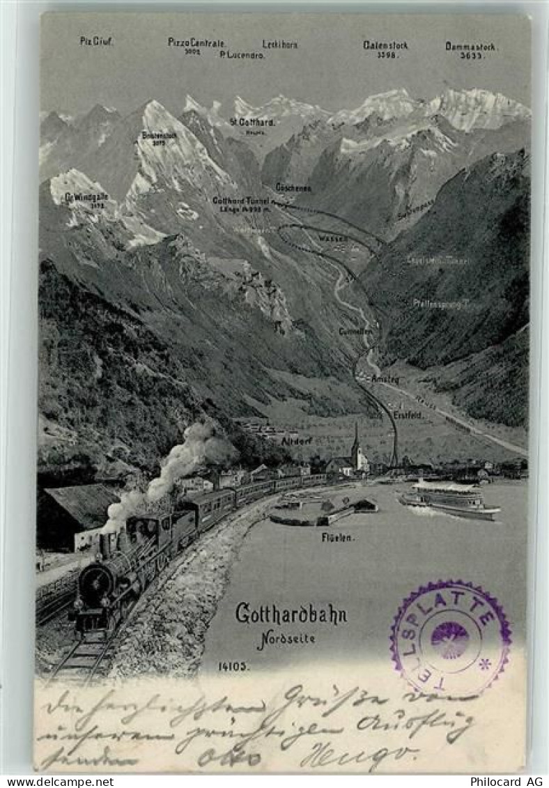 6454 Flüelen 1905 - Gotthardbahn - 39404513