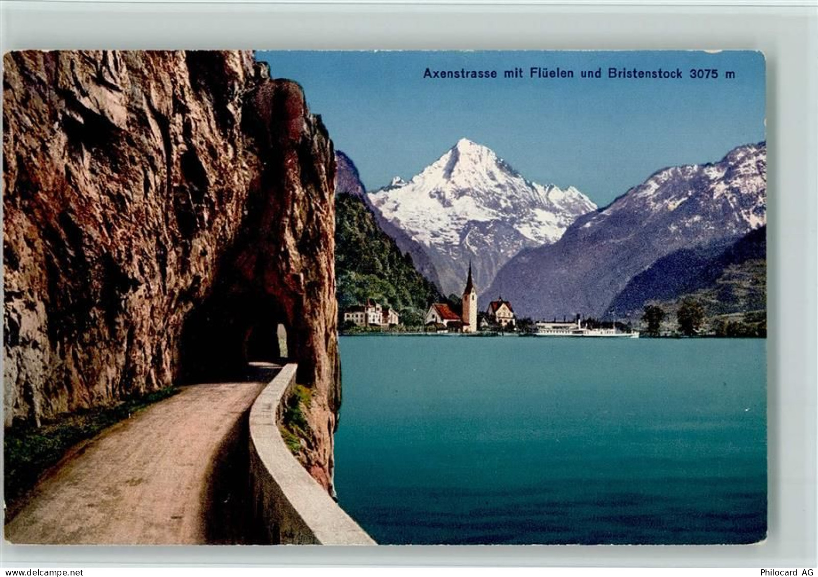 6454 Flüelen 1918 - Axenstrasse mit Flüelen und Bristenstock - 12110281