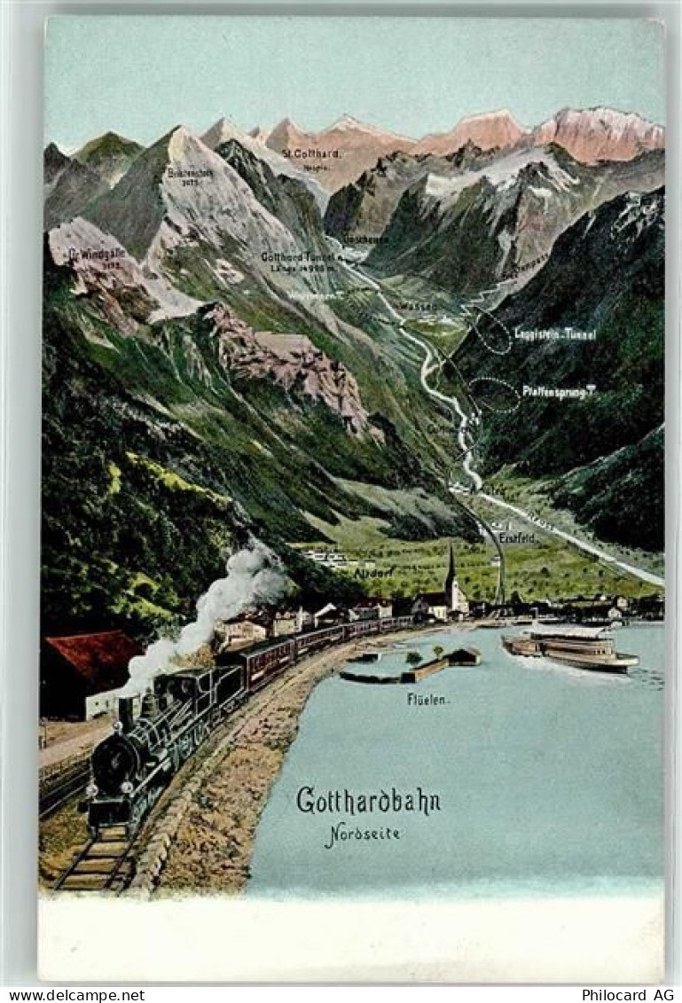 6454 Flüelen - Gotthardbahn Nordseite - 10590958