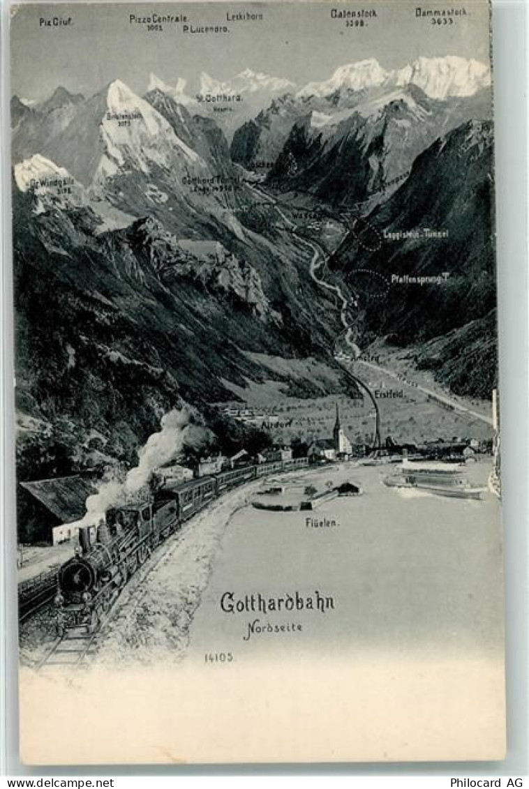6454 Flüelen - Gotthardbahn Nordseite - 39376166