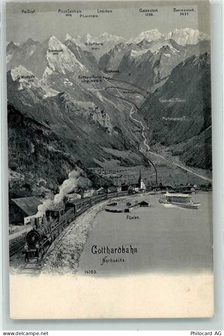 6454 Flüelen - Gotthardbahn Nordseite - 39409287