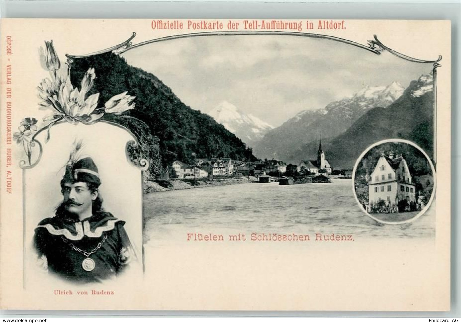 6454 Flüelen - Ulrich von Rudenz Flüelen mit Schlösschen Rudenz Offiziel... - 13127943