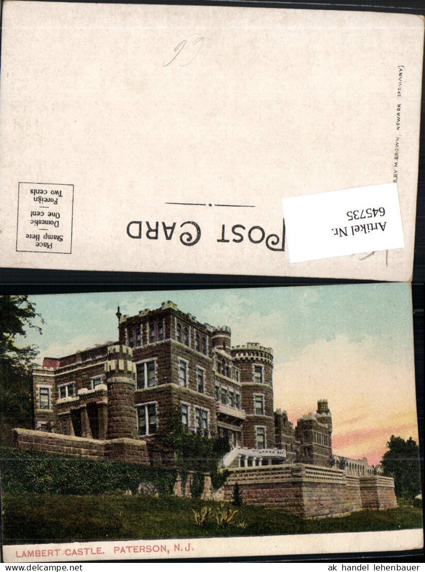645735,Paterson New Jersey Lambert Castle