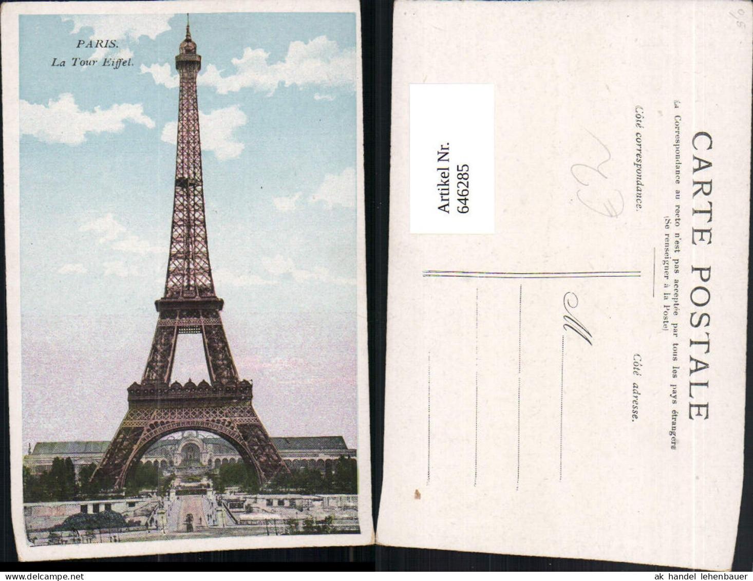 646285,Paris La Tour Eiffel Eiffelturm France