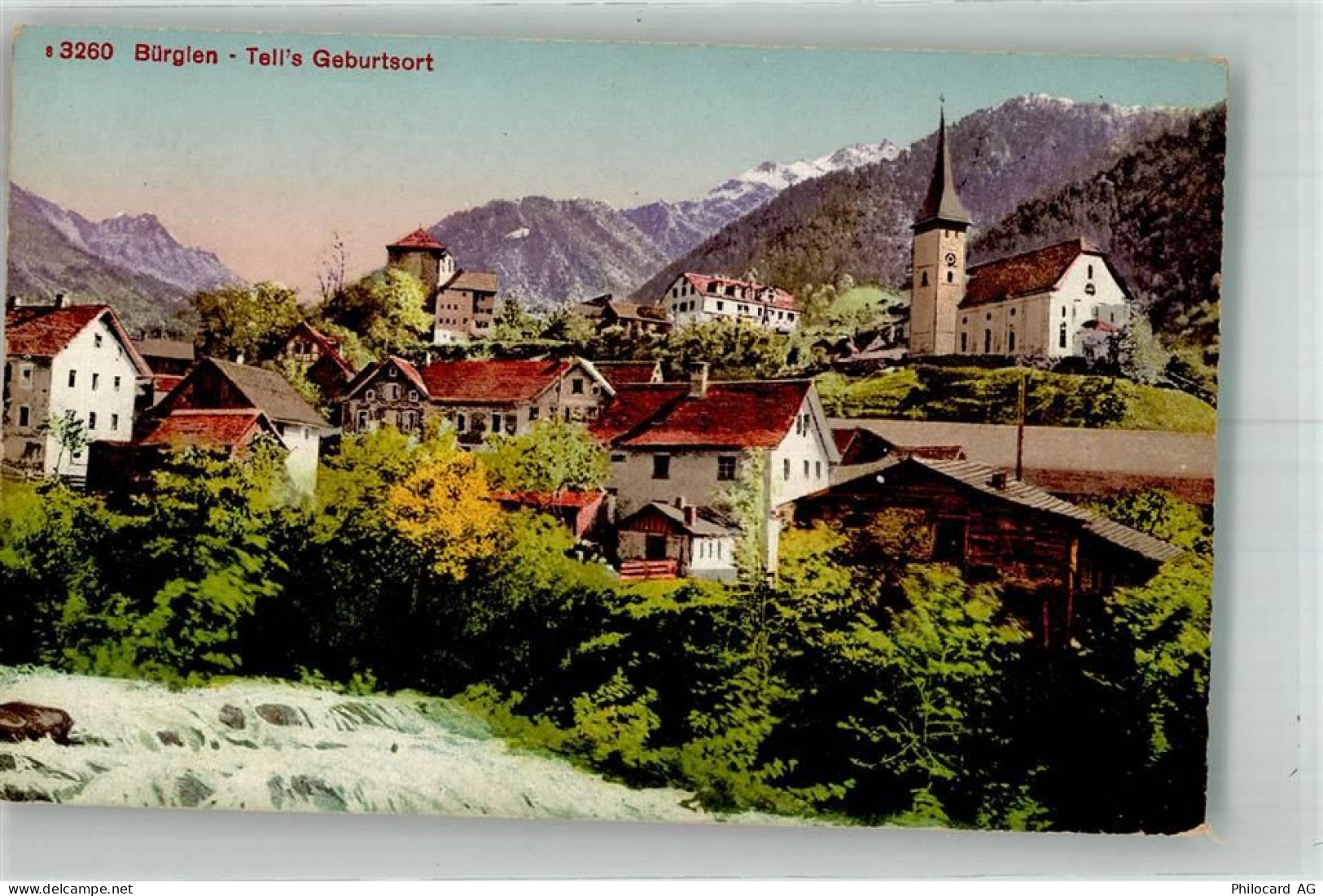 6463 Bürglen UR Foto AK Kirche - 38194334