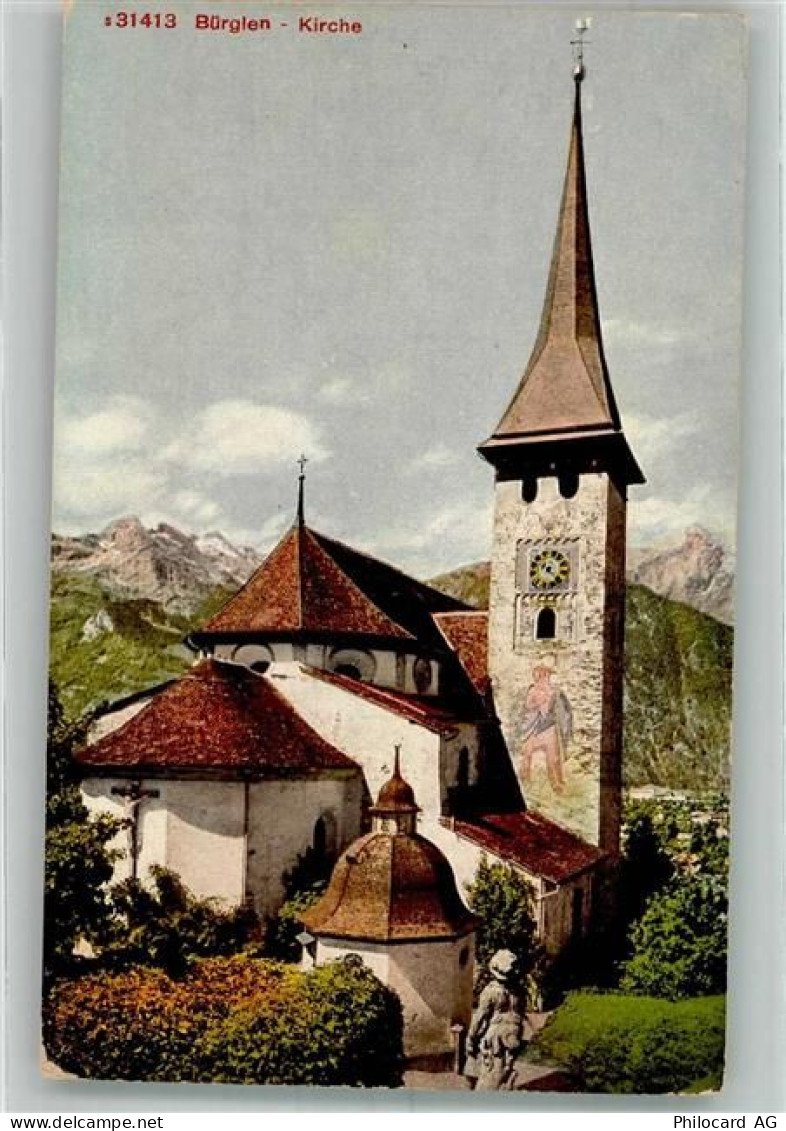6463 Bürglen UR Foto AK Kirche - 38194799