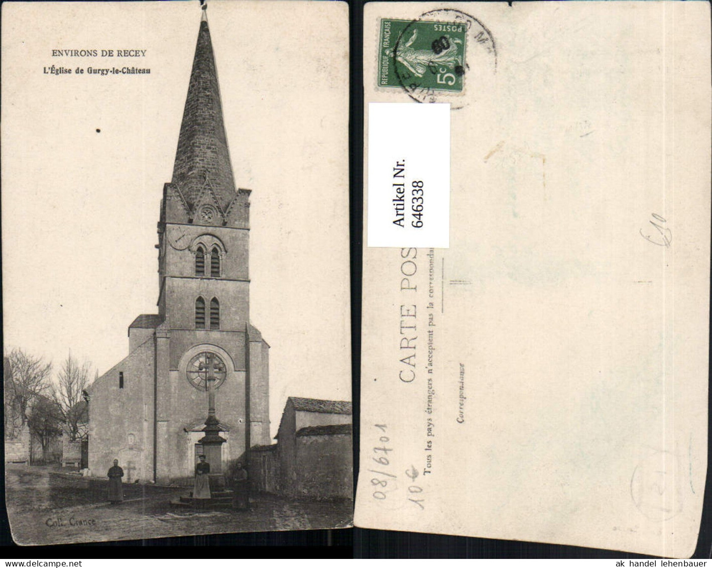 646338,Environs de Recey L Eglise de Gurgy-le-Chateau Kirche France