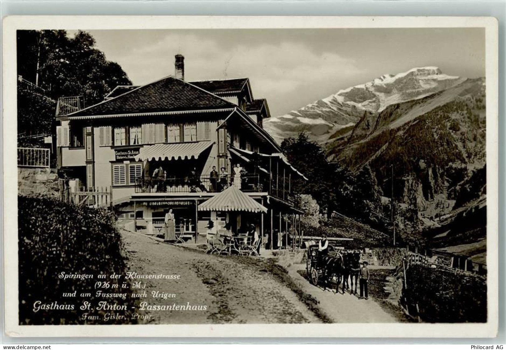 6464 Spiringen - Gasthaus St. Anton Passantenhaus an der Klausenstraßen ... - 13258727