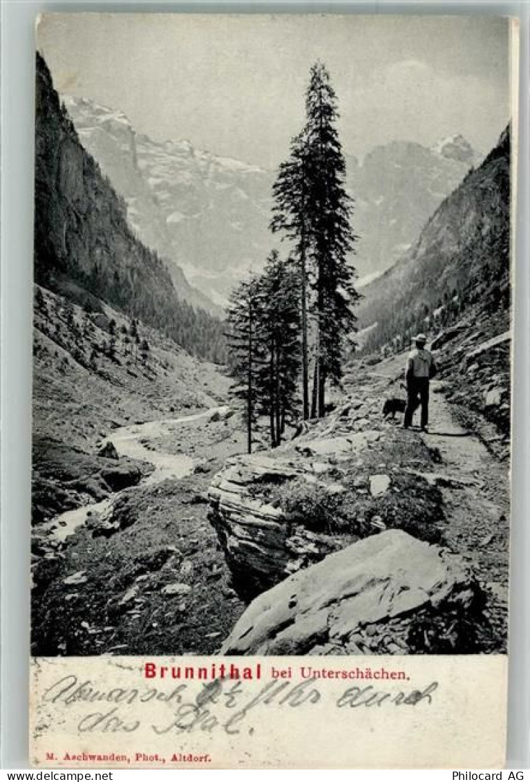 6465 Unterschächen 1913 Foto AK Brunnital - 38058169