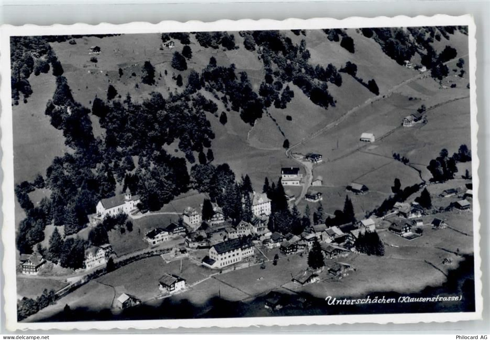 6465 Unterschächen Foto AK Klausenstraße Fliegeraufnahme - 51716270