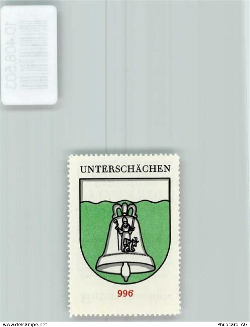 6465 Unterschächen - Vignette Wappen Kaffee Hag ca 1920-1940 Glocke Hl. ... - 10408503