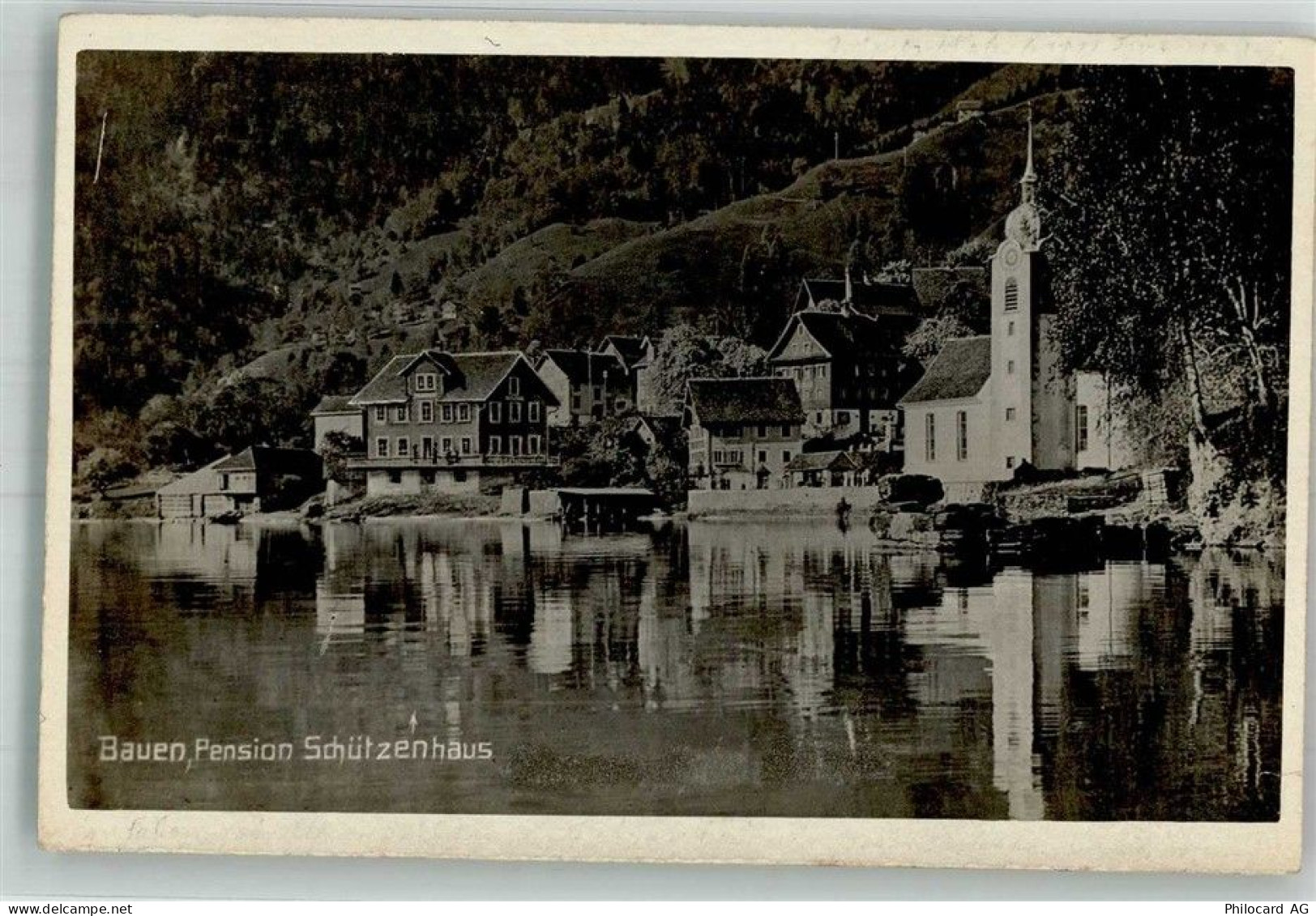 6466 Bauen Foto AK Pension Schützenhaus Kirche - 10752951