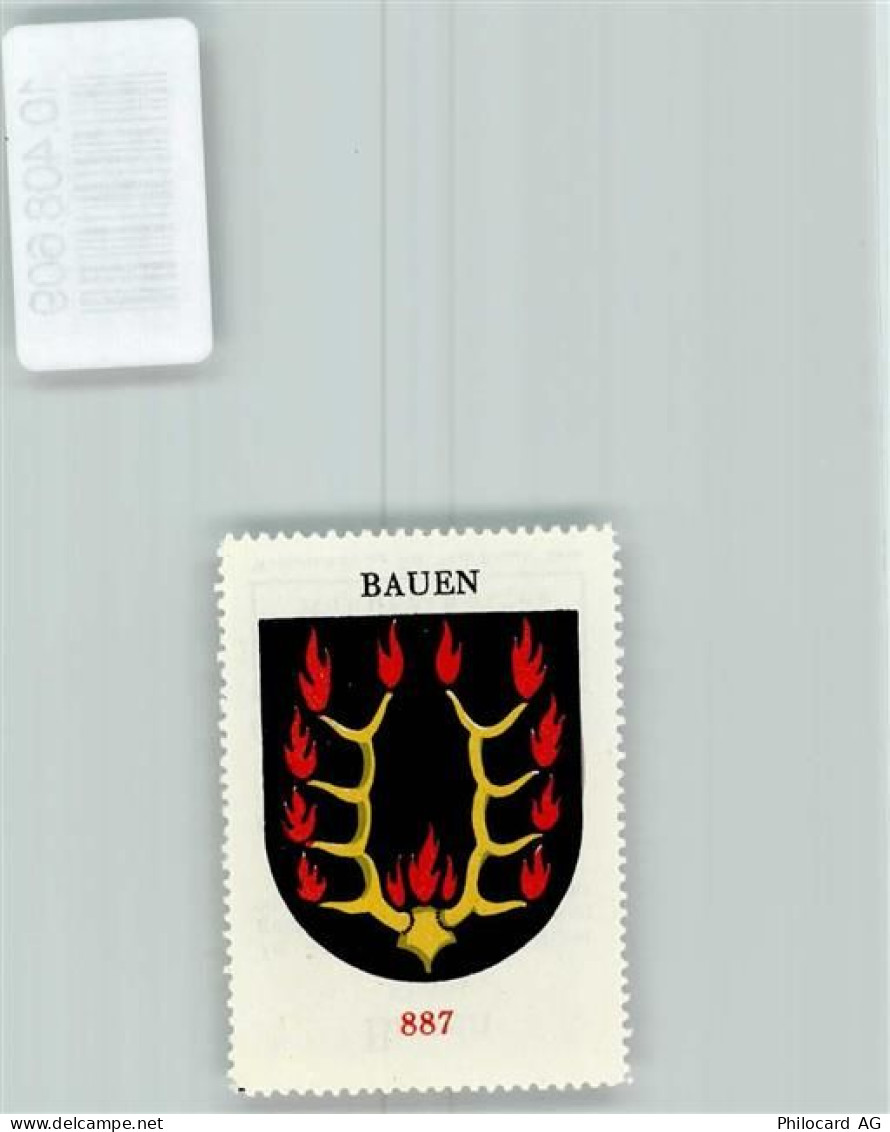 6466 Bauen - Vignette Wappen Kaffee Hag ca 1920-1940 Geweih Flammen - 10408609
