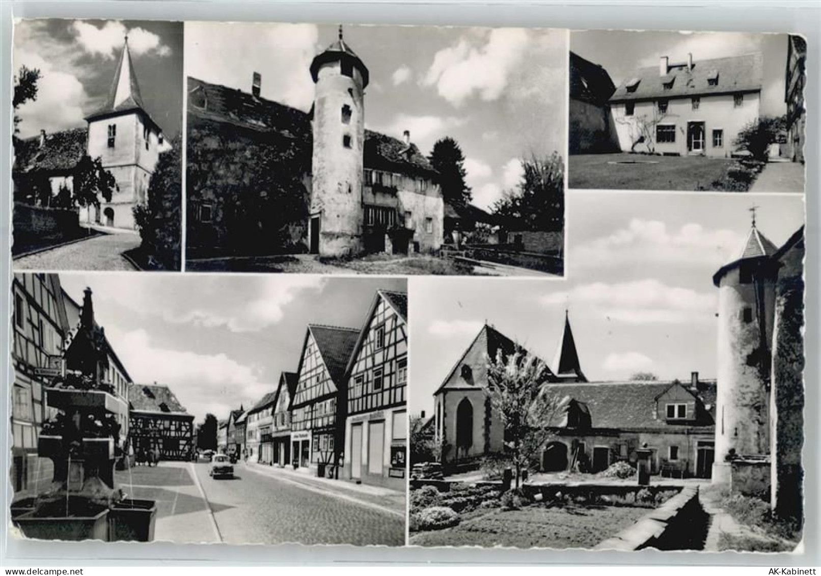 64739 W6128 Höchst i Odw - Altes Kloster, Brunnen, Straßenansicht - 51051490